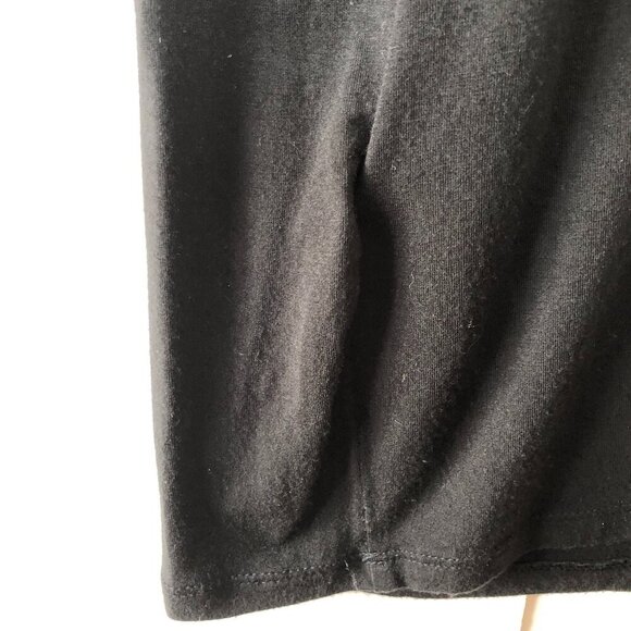 ARITZIA's BABATON Lace Back BodyCon Midi Black, Modal Jersey Long Sleeve US L - Picture 16 of 16